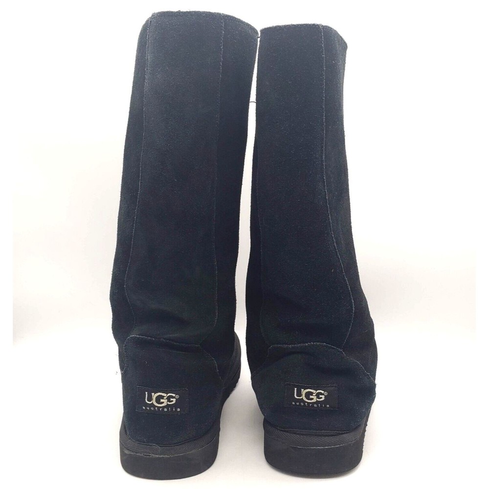 Ugg Uptown Tall Suede Lace Up Boots In Black (Wom… - image 5